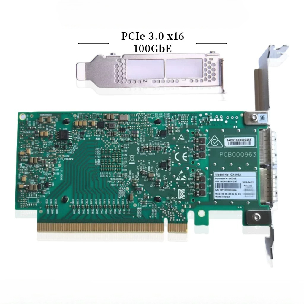 100Gbe Qsfp28 Network Card - Сетевая карта Mellanox MCX416A-CCAT ConnectX-4EN, 100Gbe,